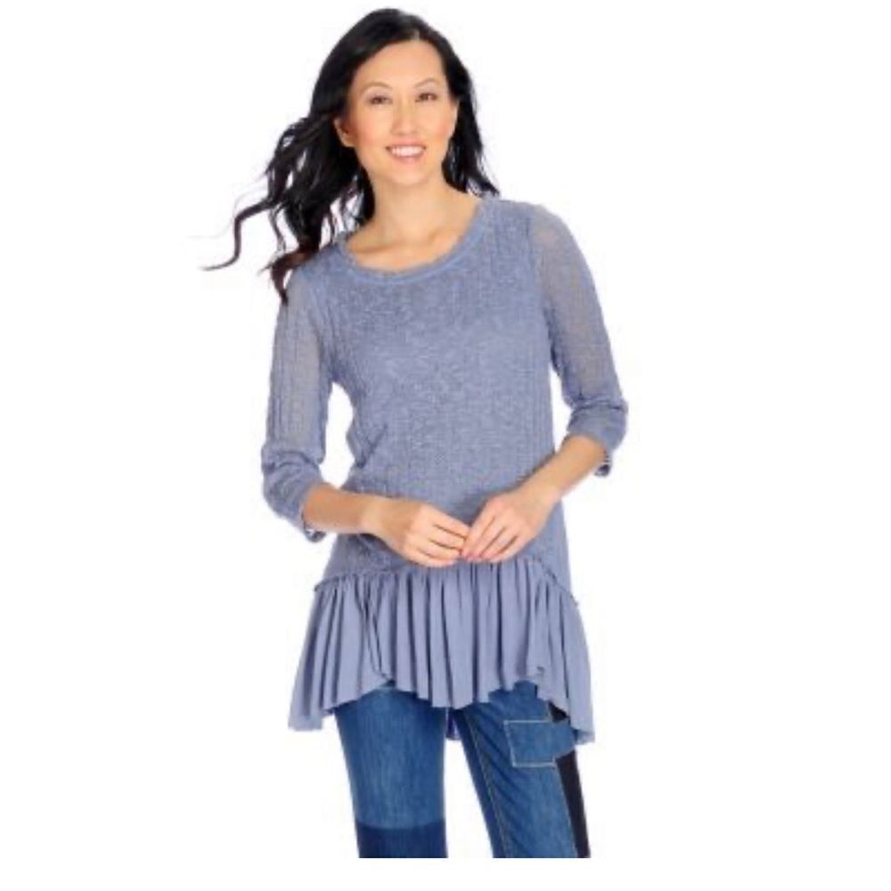 Indigo Thread Purple Long Sleeve Blouse Small